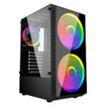 İzoly Esir 2x Argb(18cm) 1x Argb(12cm) Fanlı Usb 3.0 Temperli Cam Atx Oyuncu Kasası