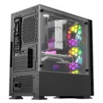 İzoly B706 Cyperpunk Tempered Glass 4X12CM ARGB USB 3.0 500W mATX Gaming Bilgisayar Kasası - Görsel 5