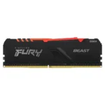 KINGSTONE PC RAM 8GB 3200MHZ DDR4 CL16 FURY BEAST RGB BLACK KF432C16BBA/8-DB